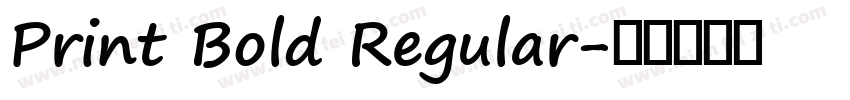 Print Bold Regular字体转换